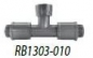 Preview: PVC- Doppel-T-Stück mit 2 gegenüberliegenden Ausgängen - Typenreihe RB1300 - 1“ IG Eingang x 1“ AG Außgang - Typ RB1303010